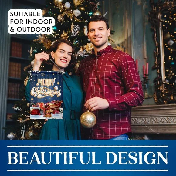 12 Pack Holiday Garden Flag Set with Anti-Wind Clip and Stopper - Picture 7 of 7